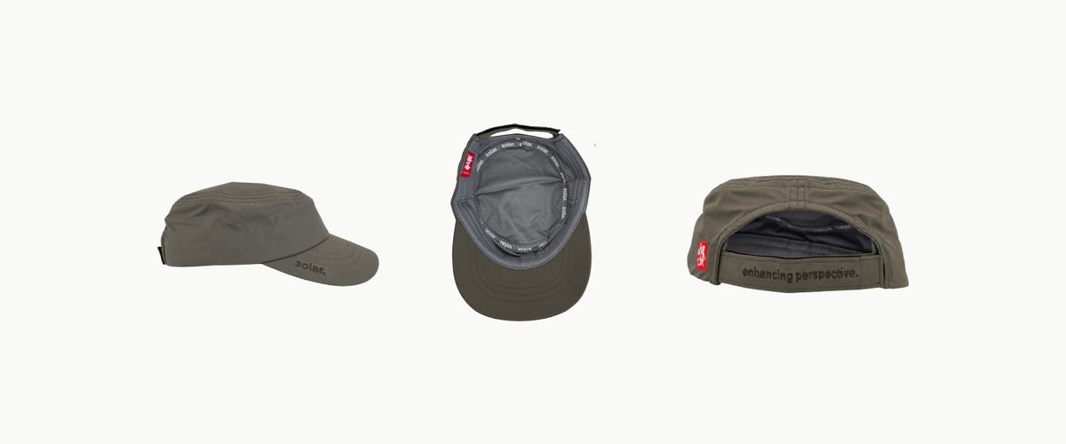 Archive Army Cap, khaki green: side, inside and back
